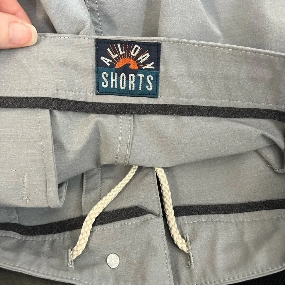 FAHERTY All Day Shorts 9in in Ice Grey